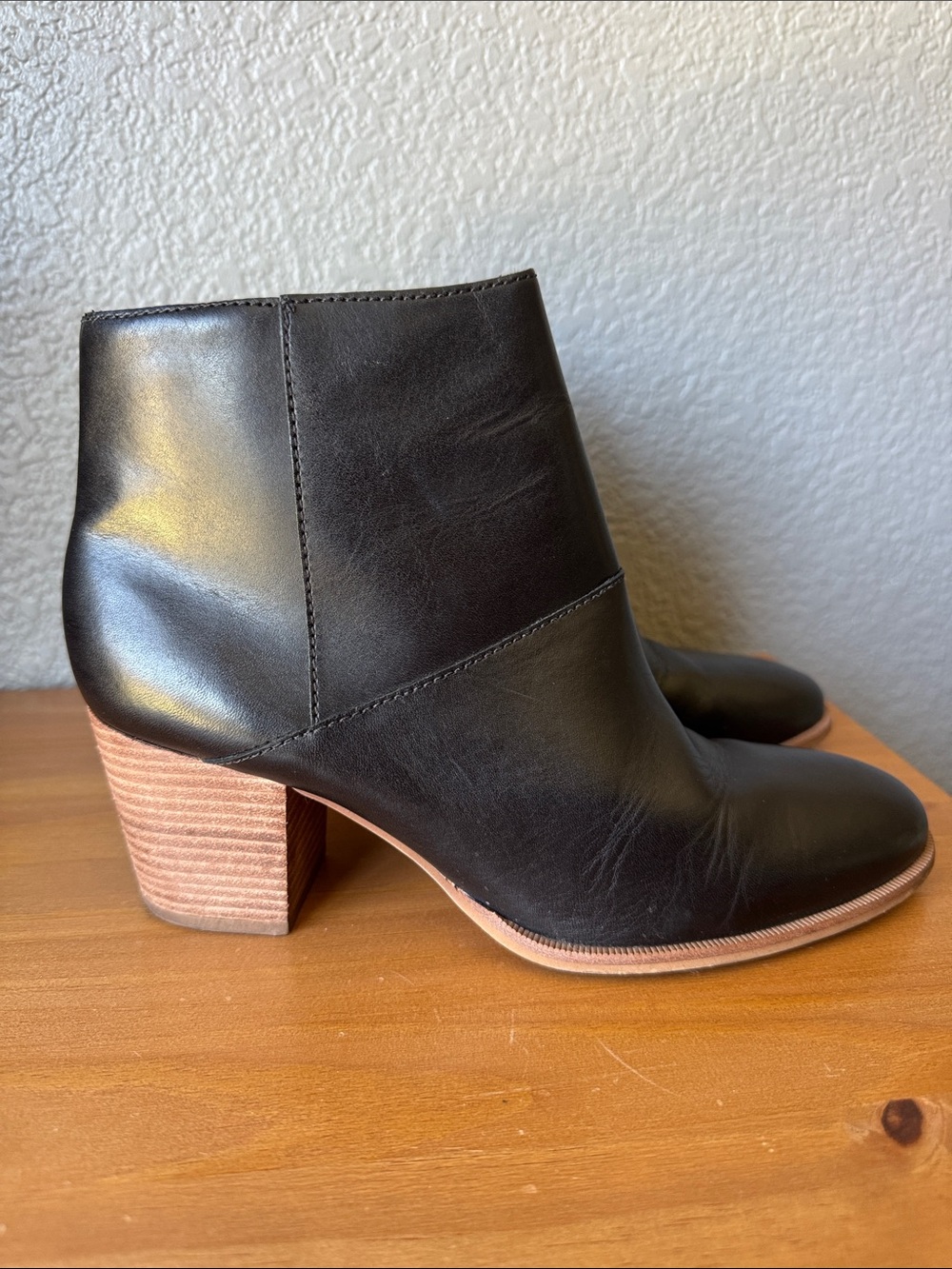 Madewell The Rosie Ankle Boots Womens Leather Booties Zip Size 8.5